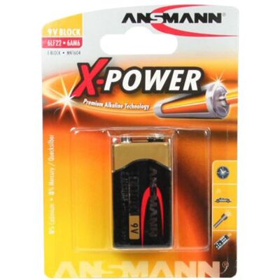 ANSMANN X-POWER 9 V-Block - Batterij 6LF22 - Alkalisch ANSMANN X-POWER 9 V-Block - Batterij 6LF22 - Alkalisch