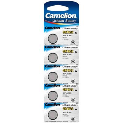Camelion 13005632 Lot van 5 CR1632 lithiumknoopcellen Camelion 13005632 Lot van 5 CR1632 lithiumknoopcellen