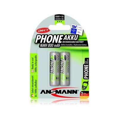 ANSMANN Mignon 800 DECT - Batterij 2 x AA-type - (oplaadbaar) - 800 mAh ANSMANN Mignon 800 DECT - Batterij 2 x AA-type - (oplaadbaar) - 800 mAh