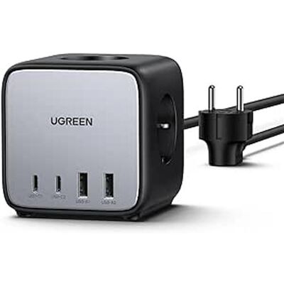 UGREEN Multikabelhouder 65 W Grijs geanodiseerd en Zwart UGREEN Multikabelhouder 65 W Grijs geanodiseerd en Zwart