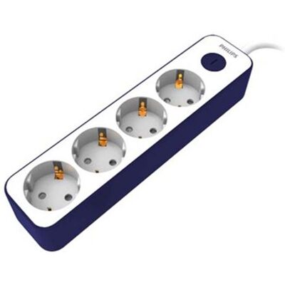 Philips Stekkerdoos 4 Stopcontacten 1.5 M Blauw Philips Stekkerdoos 4 Stopcontacten 1.5 M Blauw