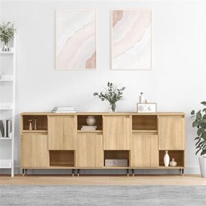vidaXL Buffets 3 pcs, Armoires de Salon avec Rangement, Organisateur de Maison Salle de Séjour Intérieur, Moderne, Chêne Sonoma Bois d'Ingénierie vidaXL Buffets 3 pcs, Armoires de Salon avec Rangement, Organisateur de Maison Salle de Séjour Intérieur, Moderne, Chêne Sonoma Bois d'Ingénierie