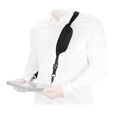 Mobilis - Schouderbandje voor draagtas - universieel, met beveiligd opening systeem, uitbreidbare zak, 2 bevestigingspunten - zwart Mobilis - Schouderbandje voor draagtas - universieel, met beveiligd opening systeem, uitbreidbare zak, 2 bevestigingspunten - zwart