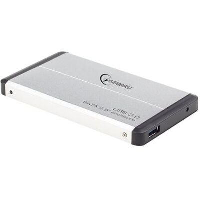 Gembird - Storage enclosure - 2.5" - SATA 3Gb/s - USB 3.0 - zilver Gembird - Storage enclosure - 2.5" - SATA 3Gb/s - USB 3.0 - zilver