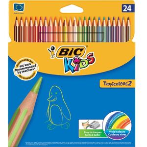 BIC TROPICOLORS 17.5CM, ETUI /24 BIC TROPICOLORS 17.5CM, ETUI /24