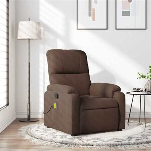 vidaXL Massagestoel microvezelstof bruin373455 vidaXL Massagestoel microvezelstof bruin373455