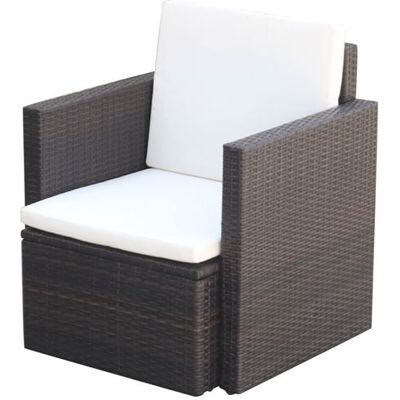 vidaXL Chaise de Jardin et Coussins et Oreillers Siège de Patio Chaise de Terrasse Siège de Patio Chaise d'Extérieur Arrière-cour Marron vidaXL Chaise de Jardin et Coussins et Oreillers Siège de Patio Chaise de Terrasse Siège de Patio Chaise d'Extérieur Arrière-cour Marron