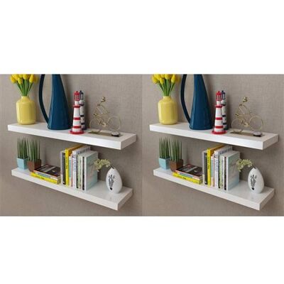 vidaXL Wandplanken 4 st 80 cm wit vidaXL Wandplanken 4 st 80 cm wit
