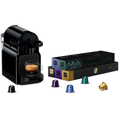 Delonghi Nespresso-koffiezetapparaat Inissia EN80.B + 50 capsules Delonghi Nespresso-koffiezetapparaat Inissia EN80.B + 50 capsules