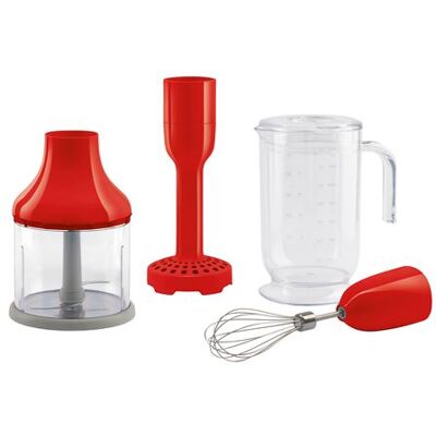 Set van 4 Smeg HBAC11RD accessoires voor Dome Mixer Rood Set van 4 Smeg HBAC11RD accessoires voor Dome Mixer Rood
