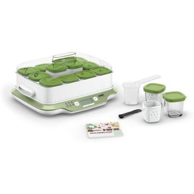 Seb Yoghurt en Kaasmaker YG661310 Multi Delices Express & Vegetal 12 potjes Wit / Groen Seb Yoghurt en Kaasmaker YG661310 Multi Delices Express & Vegetal 12 potjes Wit / Groen