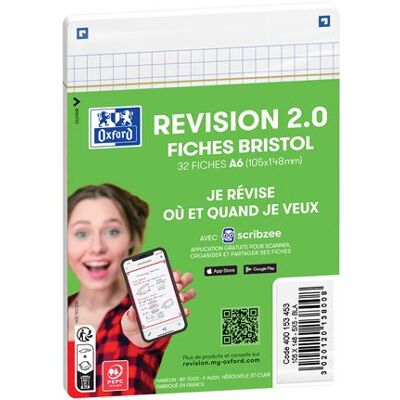 Blocnote van 32 Bristol Oxford Revision 2.0 A6 Q5 Vellen Wit Blocnote van 32 Bristol Oxford Revision 2.0 A6 Q5 Vellen Wit