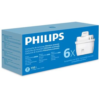Philips Pack van 6 filtercartridges AWP212 Philips Pack van 6 filtercartridges AWP212