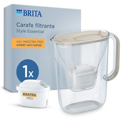 Brita Filterfles en -karaf Style Essential 1 cartouche Maxtra Pro Expert Sable Brita Filterfles en -karaf Style Essential 1 cartouche Maxtra Pro Expert Sable