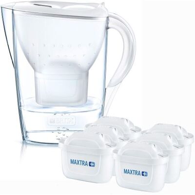 Brita Waterfilterkan Marella Wit met 6 Maxtra+ filters inbegrepen Brita Waterfilterkan Marella Wit met 6 Maxtra+ filters inbegrepen