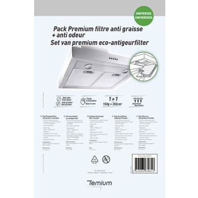 Temium Premium Vet- En Geurfilterpakket - Airfryer Temium Premium Vet- En Geurfilterpakket - Airfryer