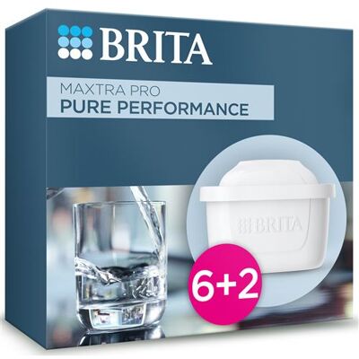 Set van 6 waterfilters met 2 gratis Brita Maxtra Pro All-in-1 P6+2 MPRO Wit Set van 6 waterfilters met 2 gratis Brita Maxtra Pro All-in-1 P6+2 MPRO Wit