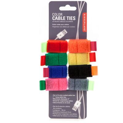 Kikkerland Cable Tie Multi Color Assorted S/8 - Airfryer Kikkerland Cable Tie Multi Color Assorted S/8 - Airfryer