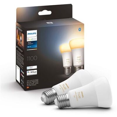 Philips Hue Philips Set van 2 Smart lampen Hue White Ambiance E27 75 W Wit Philips Hue Philips Set van 2 Smart lampen Hue White Ambiance E27 75 W Wit