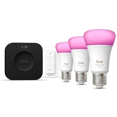Philips Hue Philips Smart lamp Starterkit Hue E27 Wit en kleur Philips Hue Philips Smart lamp Starterkit Hue E27 Wit en kleur