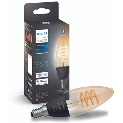 Philips Hue Philips Smart lamp Hue White Ambiance Flame Filament E14 Transparant Philips Hue Philips Smart lamp Hue White Ambiance Flame Filament E14 Transparant