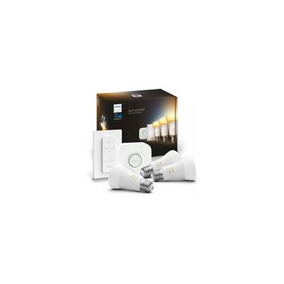 Philips Hue White Ambiance Starter Kit: 3 x 8W E27 lampen + Hue Bridge + Afstandsbediening Philips Hue White Ambiance Starter Kit: 3 x 8W E27 lampen + Hue Bridge + Afstandsbediening
