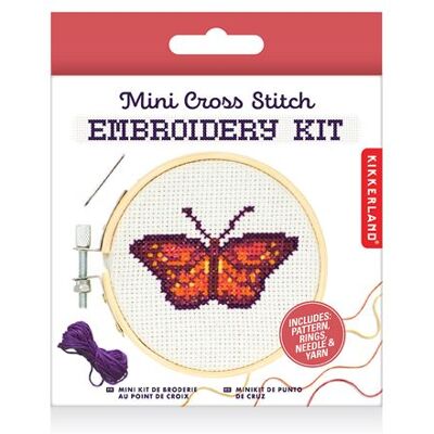 Kikkerland EMBORIDERY KIT - BUTTERFLY Kikkerland EMBORIDERY KIT - BUTTERFLY