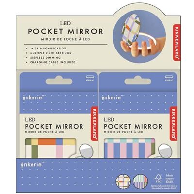 Kikkerland-gadget LED-zakspiegel Inkerie Kikkerland-gadget LED-zakspiegel Inkerie