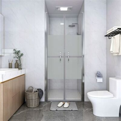 vidaXL Porte de Douche Porte de Cabine de Douche Accessoire de Salle de Bain Paroi de Douche Maison Intérieur ESG Demi-dépoli 76x190 cm vidaXL Porte de Douche Porte de Cabine de Douche Accessoire de Salle de Bain Paroi de Douche Maison Intérieur ESG Demi-dépoli 76x190 cm