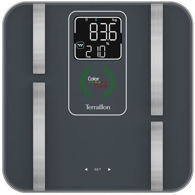 Terraillon Personenweegschaal Color Coach Fit impedantiemeter Grijs Terraillon Personenweegschaal Color Coach Fit impedantiemeter Grijs