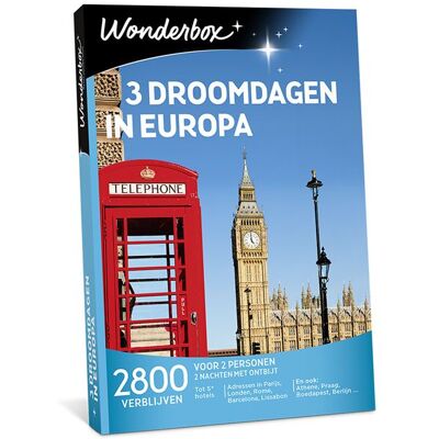 Cadeaubox Wonderbox 3 Droomdagen In Europa - NL Cadeaubox Wonderbox 3 Droomdagen In Europa - NL