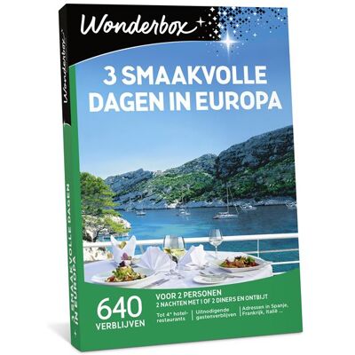 Cadeaubox Wonderbox 3 Smaakvolle Dagen In Europa NL Cadeaubox Wonderbox 3 Smaakvolle Dagen In Europa NL