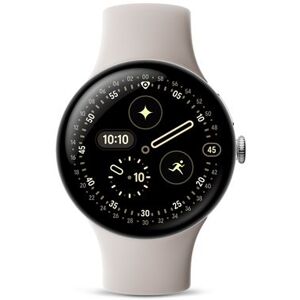 Google Smartwatch Pixel Watch 4 Bluetooth 45 mm Gepolijst zilver met fluoroelastomeer Sportband Porcelain Google Smartwatch Pixel Watch 4 Bluetooth 45 mm Gepolijst zilver met fluoroelastomeer Sportband Porcelain