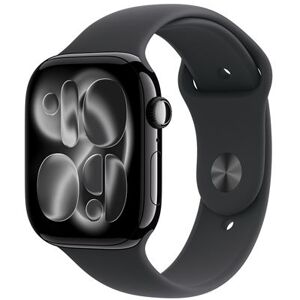 Apple Watch Series 11 GPS 46 mm Jet Black Aluminium Case met Zwarte Sportband - S/M Apple Watch Series 11 GPS 46 mm Jet Black Aluminium Case met Zwarte Sportband - S/M