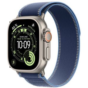 Apple Watch Ultra 3 GPS + Cellular 49 mm Natural Titanium Case met Blue/Bright Blue Trail gesp - M/L Apple Watch Ultra 3 GPS + Cellular 49 mm Natural Titanium Case met Blue/Bright Blue Trail gesp - M/L