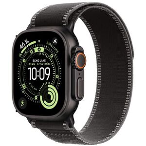 Apple Watch Ultra 3 GPS + Cellular 49 mm Black Titanium Case met Zwart/Antraciete Trail gesp - S/M Apple Watch Ultra 3 GPS + Cellular 49 mm Black Titanium Case met Zwart/Antraciete Trail gesp - S/M