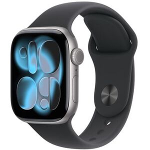 Apple Watch Series 11 GPS Aluminium Case Space Gray 42 mm met Zwarte Sportband - S/M Apple Watch Series 11 GPS Aluminium Case Space Gray 42 mm met Zwarte Sportband - S/M