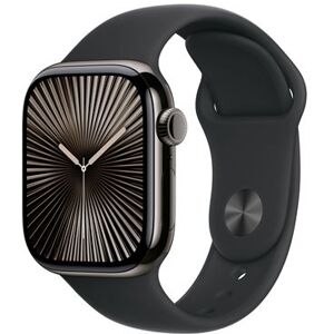 Apple Watch Series 10 GPS + Cellular 42 mm Slate Titanium Case met Zwarte Sportband S/M Apple Watch Series 10 GPS + Cellular 42 mm Slate Titanium Case met Zwarte Sportband S/M