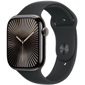 Apple Watch Series 10 GPS + Cellular 46 mm Slate Titanium Case met Zwarte Sportband M/L Apple Watch Series 10 GPS + Cellular 46 mm Slate Titanium Case met Zwarte Sportband M/L