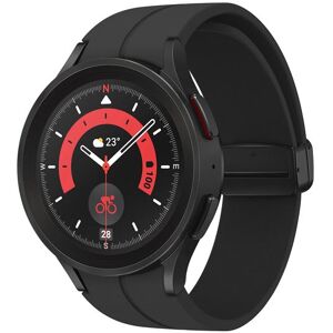 Samsung Galaxy Watch5 Pro - 45 mm - zwart titanium - smart watch met sportband - display 1.4" - 16 GB - LTE, NFC, Wi-Fi, Bluetooth - 4G - 46.5 g Samsung Galaxy Watch5 Pro - 45 mm - zwart titanium - smart watch met sportband - display 1.4" - 16 GB - LTE, NFC, Wi-Fi, Bluetooth - 4G - 46.5 g