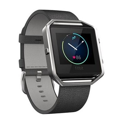 Fitbit Leather Band + Frame - Groot - armband voor smart watch - zwart - voor Fitbit Blaze L Fitbit Leather Band + Frame - Groot - armband voor smart watch - zwart - voor Fitbit Blaze L