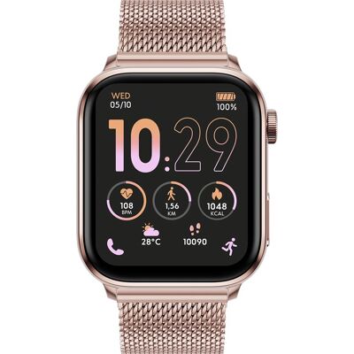 Ice-Watch Ice Watch Smartwatch Smart 3.0 37 mm Rose Gold met Milanese Rose Gold armband Ice-Watch Ice Watch Smartwatch Smart 3.0 37 mm Rose Gold met Milanese Rose Gold armband