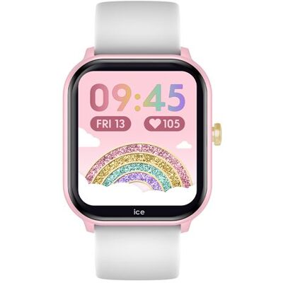 Ice-Watch Smartwatch ICE smart junior 2.0 35 mm Roze met siliconen band Wit Ice-Watch Smartwatch ICE smart junior 2.0 35 mm Roze met siliconen band Wit