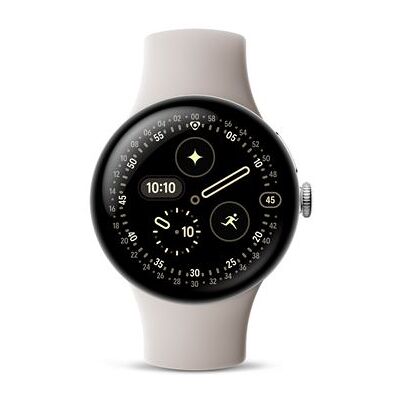 Google Smartwatch Pixel Watch 4 4G 41 mm Gepolijst zilver met fluoroelastomeer Sportband Porcelain Google Smartwatch Pixel Watch 4 4G 41 mm Gepolijst zilver met fluoroelastomeer Sportband Porcelain