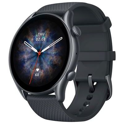 Amazfit GTR 3 Pro - Smart watch met riem - fluoroelastomeer - infinite black - afmeting pols: 155-218 mm - display 1.45" - Wi-Fi, Bluetooth - 32 g Amazfit GTR 3 Pro - Smart watch met riem - fluoroelastomeer - infinite black - afmeting pols: 155-218 mm - display 1.45" - Wi-Fi, Bluetooth - 32 g