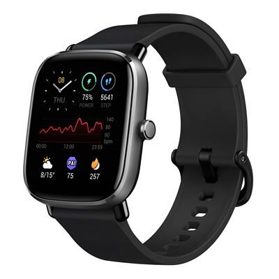 Amazfit GTS 2 Mini - Zwart - smart watch met riem - silicone - zwart - display 1.55" - NFC, Bluetooth - 19.5 g Amazfit GTS 2 Mini - Zwart - smart watch met riem - silicone - zwart - display 1.55" - NFC, Bluetooth - 19.5 g