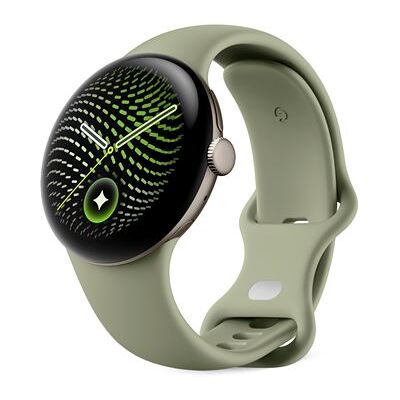 Google Smartwatch Pixel Watch 5 41 mm Goud met Bluetooth en groene rubberen sportband Google Smartwatch Pixel Watch 5 41 mm Goud met Bluetooth en groene rubberen sportband
