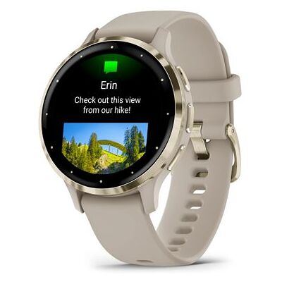 Garmin Smartwatch Venu 3S 41 mm Staal Zacht Goud , Linnen behuizing en Linnen siliconen band Garmin Smartwatch Venu 3S 41 mm Staal Zacht Goud , Linnen behuizing en Linnen siliconen band