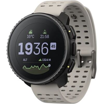 Suunto Smartwatch Vertical Black Sand met Beige siliconen band Suunto Smartwatch Vertical Black Sand met Beige siliconen band