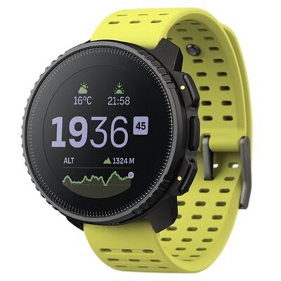 Suunto Smartwatch Vertical Black Lime met gele siliconen band Suunto Smartwatch Vertical Black Lime met gele siliconen band